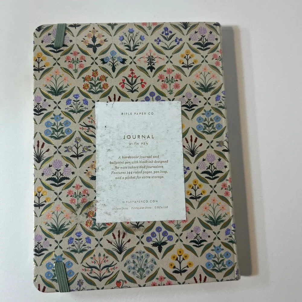 Rifle Paper Co Estee Journal w Pen Floral Pattern 144 Ruled Pages‎ NIP